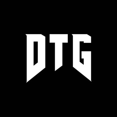 Teknoloji şirketi için DTG mektup logosu tasarımı. DTG logo tasarımı siyah ve beyaz renk kombinasyonu. DTG logosu, DTG vektörü, DTG tasarımı, DTG simgesi, DTG alfabesi. DTG tipografi logosu tasarımı.