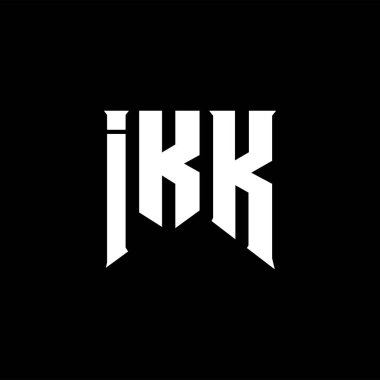 Teknoloji şirketi için IKK mektup logosu tasarımı. IKK logo tasarımı siyah ve beyaz renk kombinasyonu. IKK logosu, IKK vektörü, IKK tasarımı, IKK simgesi, IKK alfabesi. IKK tipografi logosu tasarımı.