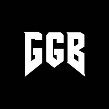 Teknoloji şirketi için GGB harf logosu tasarımı. GGB logo tasarımı siyah-beyaz renk kombinasyonu. GGB logosu, GGB vektörü, GGB tasarımı, GGB simgesi, GGB alfabesi. GGB tipografi logosu tasarımı.