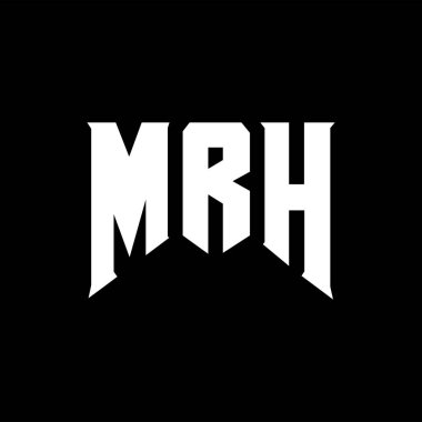 Teknoloji şirketi için MRH mektup logosu tasarımı. MRH logosu siyah ve beyaz renk kombinasyonu tasarladı. MRH logosu, MRH vektörü, MRH dizaynı, MRH simgesi, MRH alfabesi. MRH tipografi logosu tasarımı.