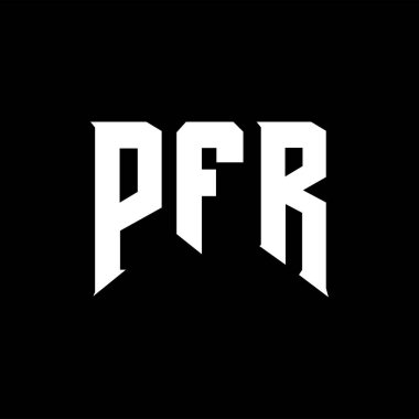 Teknoloji şirketi için PFR harf logosu tasarımı. PFR logo tasarımı siyah ve beyaz renk kombinasyonu. PFR logosu, PFR vektörü, PFR tasarımı, PFR simgesi, PFR alfabesi. PFR tipografi logosu tasarımı.