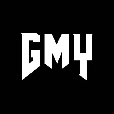 Teknoloji şirketi için GMY mektup logosu tasarımı. GMY logo tasarımı siyah ve beyaz renk kombinasyonu. Gmy logosu, Gmy vektörü, Gmy tasarımı, Gmy simgesi, Gmy alfabesi. GMY tipografi logosu tasarımı.