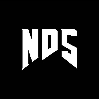 Teknoloji şirketi için NDS mektup logosu tasarımı. NDS logo tasarımı siyah ve beyaz renk kombinasyonu. NDS logosu, NDS vektörü, NDS tasarımı, NDS simgesi, NDS alfabesi. NDS tipografi logosu tasarımı.