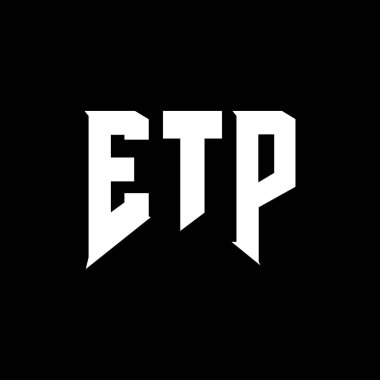 Teknoloji şirketi için ETP mektup logosu tasarımı. ETP logo tasarımı siyah ve beyaz renk kombinasyonu. ETP logosu, ETP vektörü, ETP tasarımı, ETP simgesi, ETP alfabesi. ETP tipografi logosu tasarımı.