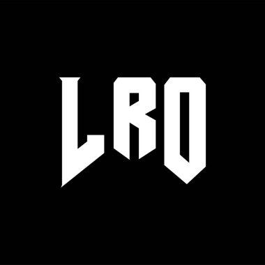 Teknoloji şirketi için LRO harf logosu tasarımı. LRO logo tasarımı siyah ve beyaz renk kombinasyonu. LRO logosu, LRO vektörü, LRO tasarımı, LRO simgesi, LRO alfabesi. LRO tipografi logosu tasarımı.