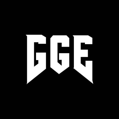 Teknoloji şirketi için GGE harf logosu tasarımı. GGE logo tasarımı siyah ve beyaz renk kombinasyonu. GGE logosu, GGE vektörü, GGE tasarımı, GGE simgesi, GGE alfabesi. GGE tipografi logosu tasarımı.
