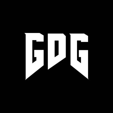 Teknoloji şirketi için GDG harf logosu tasarımı. GDG logo tasarımı siyah ve beyaz renk kombinasyonu. GDG logosu, GDG vektörü, GDG tasarımı, GDG simgesi, GDG alfabesi. GDG tipografi logo tasarımı.