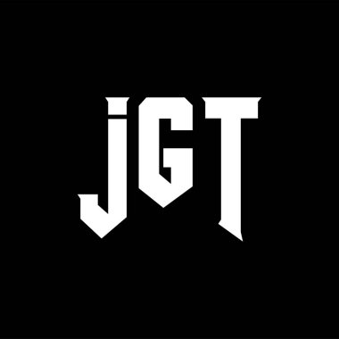 Teknoloji şirketi için JGT mektup logosu tasarımı. JGT logo tasarımı siyah ve beyaz renk kombinasyonu. JGT logosu, JGT vektörü, JGT tasarımı, JGT simgesi, JGT alfabesi. JGT tipografi logosu tasarımı.