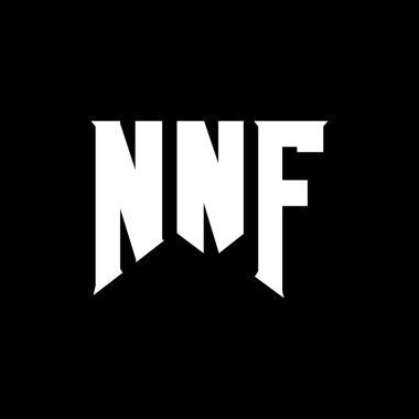 Teknoloji şirketi için NNF mektup logosu tasarımı. NNF logo tasarımı siyah ve beyaz renk kombinasyonu. NNF logosu, NNF vektörü, NNF tasarımı, NNF simgesi, NNF alfabesi. NNF tipografi logosu tasarımı.