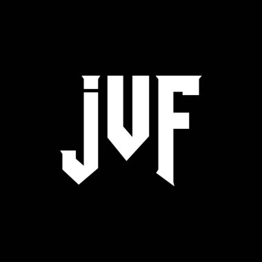 Teknoloji şirketi için JVF mektup logosu tasarımı. JVF logo tasarımı siyah ve beyaz renk kombinasyonu. JVF logosu, JVF vektörü, JVF tasarımı, JVF simgesi, JVF alfabesi. JVF tipografi logosu tasarımı.