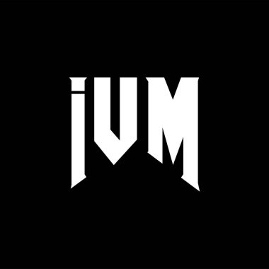 Teknoloji şirketi için IVM mektup logosu tasarımı. IVM logosu siyah ve beyaz renk kombinasyonu tasarladı. IVM logosu, IVM vektörü, IVM tasarımı, IVM simgesi, IVM alfabesi. IVM tipografi logosu tasarımı.
