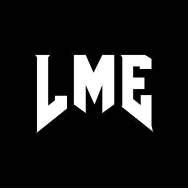 Teknoloji şirketi için LME mektup logosu tasarımı. LME logo tasarımı siyah ve beyaz renk kombinasyonu. LME logosu, LME vektörü, LME tasarımı, LME simgesi, LME alfabesi. LME tipografi logosu tasarımı.