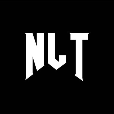 Teknoloji şirketi için NLT mektup logosu tasarımı. NLT logo tasarımı siyah ve beyaz renk kombinasyonu. NLT logosu, NLT vektörü, NLT tasarımı, NLT simgesi, NLT alfabesi. NLT tipografi logosu tasarımı.