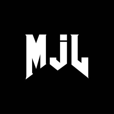 Teknoloji şirketi için MJL mektup logosu tasarımı. MJL logo tasarımı siyah ve beyaz renk kombinasyonu. MJL logosu, MJL vektörü, MJL tasarımı, MJL simgesi, MJL alfabesi. MJL tipografi logosu tasarımı.