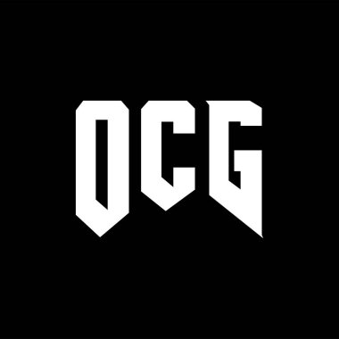 Teknoloji şirketi için OCG harf logosu tasarımı. OCG logo tasarımı siyah ve beyaz renk kombinasyonu. OCG logosu, OCG vektörü, OCG tasarımı, OCG simgesi, OCG alfabesi. OCG tipografi logosu tasarımı.