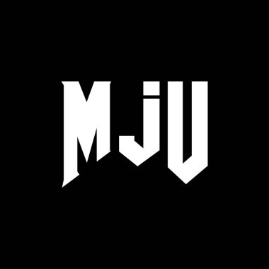 Teknoloji şirketi için MJU mektup logosu tasarımı. MJU logo tasarımı siyah ve beyaz renk kombinasyonu. MJU logosu, MJU vektörü, MJU dizaynı, MJU simgesi, MJU alfabesi. MJU tipografi logosu tasarımı.