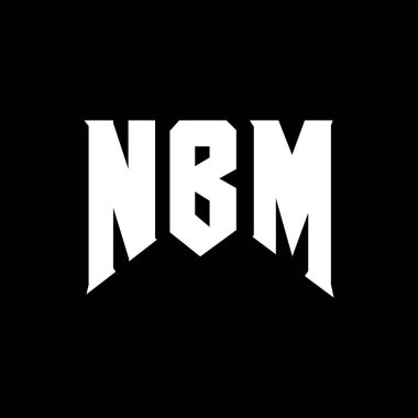 NBM letter logo design for technology company. NBM logo design black and white color combination. NBM logo, NBM vector, NBM design, NBM icon, NBM alphabet. NBM typography logo design. clipart