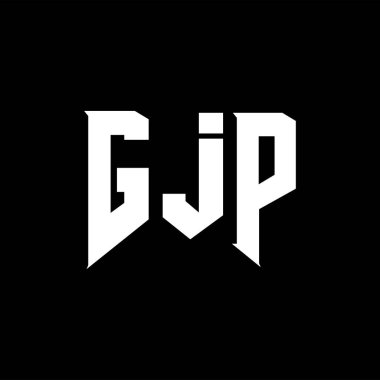Teknoloji şirketi için GJP mektup logosu tasarımı. GJP logo tasarımı siyah ve beyaz renk kombinasyonu. GJP logosu, GJP vektörü, GJP tasarımı, GJP simgesi, GJP alfabesi. GJP tipografi logosu tasarımı.