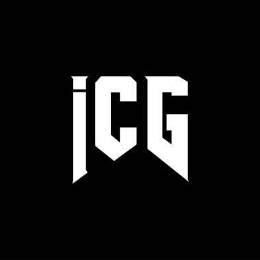 Teknoloji şirketi için ICG mektup logosu tasarımı. ICG logo tasarımı siyah ve beyaz renk kombinasyonu. ICG logosu, ICG vektörü, ICG tasarımı, ICG simgesi, ICG alfabesi. ICG tipografi logosu tasarımı.