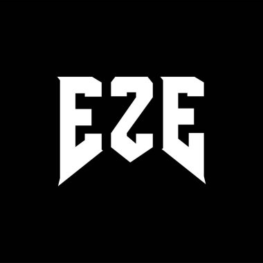 Teknoloji şirketi için EZE harf logosu tasarımı. EZE logosu siyah ve beyaz renk kombinasyonu tasarladı. EZE logosu, EZE vektörü, EZE tasarımı, EZE simgesi, EZE alfabesi. EZE tipografi logosu tasarımı.