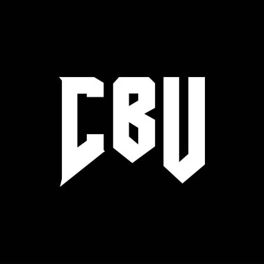 Teknoloji şirketi için CBU mektup logosu tasarımı. CBU logo tasarımı siyah ve beyaz renk kombinasyonu. CBU logosu, CBU vektörü, CBU tasarımı, CBU simgesi, CBU alfabesi. CBU tipografi logosu tasarımı.