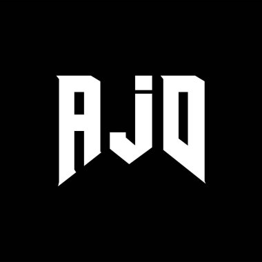Teknoloji şirketi için AJD mektup logosu tasarımı. AJD logo tasarımı siyah ve beyaz renk kombinasyonu. AJD logosu, AJD vektörü, AJD tasarımı, AJD simgesi, AJD alfabesi. AJD tipografi logosu tasarımı.