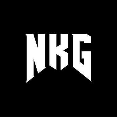 Teknoloji şirketi için NKG mektup logosu tasarımı. NKG logo tasarımı siyah ve beyaz renk kombinasyonu. NKG logosu, NKG vektörü, NKG tasarımı, NKG simgesi, NKG alfabesi. NKG tipografi logosu tasarımı.