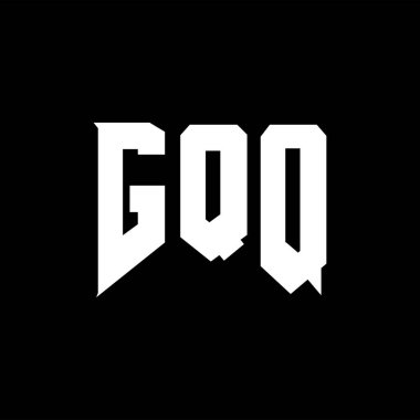 Teknoloji şirketi için GQQ harf logosu tasarımı. GQQ logo tasarımı siyah ve beyaz renk kombinasyonu. GQQ logosu, GQQ vektörü, GQQ tasarımı, GQQ simgesi, GQQ alfabesi. GQQ tipografi logo tasarımı.