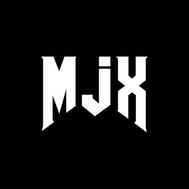 Teknoloji şirketi için MJX mektup logosu tasarımı. MJX logo tasarımı siyah ve beyaz renk kombinasyonu. MJX logosu, MJX vektörü, MJX tasarımı, MJX simgesi, MJX alfabesi. MJX tipografi logosu tasarımı.