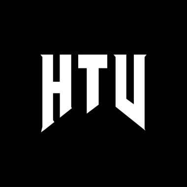 Teknoloji şirketi için HTV harf logosu tasarımı. HTV logosu siyah-beyaz renk kombinasyonu tasarladı. HTV logosu, HTV vektörü, HTV dizaynı, HTV simgesi, HTV alfabesi. HTV tipografi logosu tasarımı.