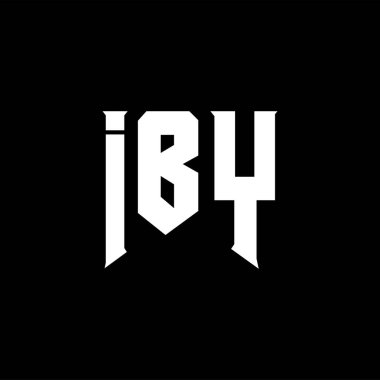 Teknoloji şirketi için IBY mektup logosu tasarımı. IBY logo tasarımı siyah ve beyaz renk kombinasyonu. IBY logosu, IBY vektörü, IBY tasarımı, IBY simgesi, IBY alfabesi. IBY tipografi logosu tasarımı.