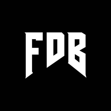 Teknoloji şirketi için FDB mektup logosu tasarımı. FDB logo tasarımı siyah ve beyaz renk kombinasyonu. FDB logosu, FDB vektörü, FDB tasarımı, FDB simgesi, FDB alfabesi. FDB tipografi logosu tasarımı.