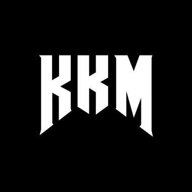 Teknoloji şirketi için KKM mektup logosu tasarımı. KKM logo tasarımı siyah ve beyaz renk kombinasyonu. KKM logosu, KKM vektörü, KKM tasarımı, KKM simgesi, KKM alfabesi. KKM tipografi logosu tasarımı.