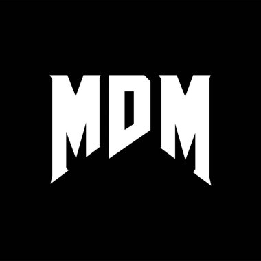 Teknoloji şirketi için MDM mektup logosu tasarımı. MDM logo tasarımı siyah ve beyaz renk kombinasyonu. MDM logosu, MDM vektörü, MDM tasarımı, MDM simgesi, MDM alfabesi. MDM tipografi logosu tasarımı.