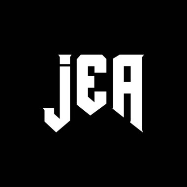 Teknoloji şirketi için JEA mektup logosu tasarımı. JEA logo tasarımı siyah ve beyaz renk kombinasyonu. JEA logosu, JEA vektörü, JEA tasarımı, JEA simgesi, JEA alfabesi. JEA tipografi logosu tasarımı.