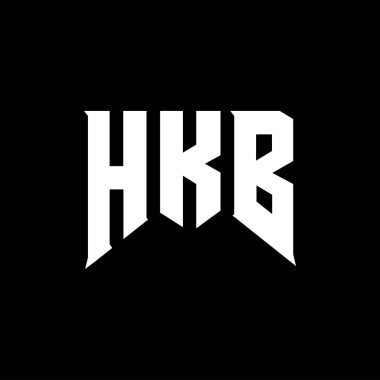 Teknoloji şirketi için HKB harf logosu tasarımı. HKB logo tasarımı siyah ve beyaz renk kombinasyonu. HKB logosu, HKB vektörü, HKB tasarımı, HKB simgesi, HKB alfabesi. HKB tipografi logosu tasarımı.