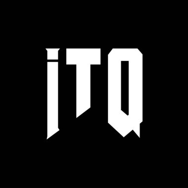 Teknoloji şirketi için ITQ mektup logosu tasarımı. ITQ logo tasarımı siyah ve beyaz renk kombinasyonu. ITQ logosu, ITQ vektörü, ITQ tasarımı, ITQ simgesi, ITQ alfabesi. ITQ tipografi logosu tasarımı.