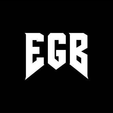 Teknoloji şirketi için EGB mektup logosu tasarımı. EGB logo tasarımı siyah-beyaz renk kombinasyonu. EGB logosu, EGB vektörü, EGB tasarımı, EGB simgesi, EGB alfabesi. EGB tipografi logosu tasarımı.
