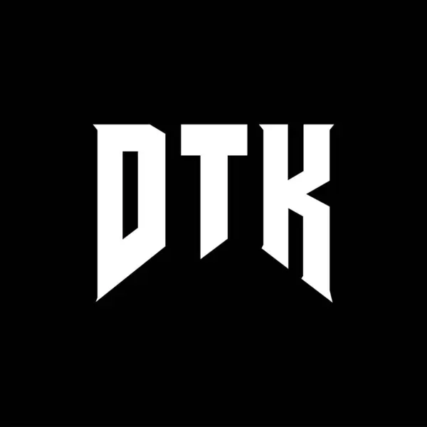 stock vector DTK letter logo design for technology company. DTK logo design black and white color combination. DTK logo, DTK vector, DTK design, DTK icon, DTK alphabet. DTK typography logo design.