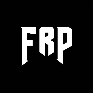 Teknoloji şirketi için FRP harf logosu tasarımı. FRP logo tasarımı siyah ve beyaz renk kombinasyonu. FRP logosu, FRP vektörü, FRP tasarımı, FRP simgesi, FRP alfabesi. FRP tipografi logosu tasarımı.