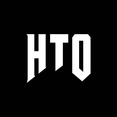 Teknoloji şirketi için HTO mektup logosu tasarımı. HTO logosu siyah-beyaz renk kombinasyonu tasarladı. HTO logosu, HTO vektörü, HTO tasarımı, HTO simgesi, HTO alfabesi. HTO tipografi logosu tasarımı.