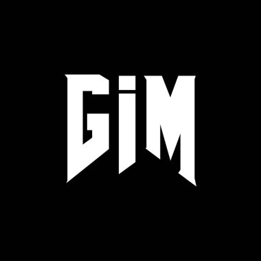 Teknoloji şirketi için GIM mektup logosu tasarımı. GIM logo tasarımı siyah ve beyaz renk kombinasyonu. GiM logosu, GIM vektörü, GIM tasarımı, GIM simgesi, GIM alfabesi. GIM tipografi logosu tasarımı.