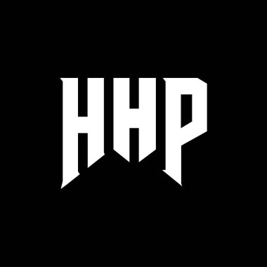 Teknoloji şirketi için HHP harf logosu tasarımı. HHP logo tasarımı siyah ve beyaz renk kombinasyonu. HHP logosu, HHP vektörü, HHP tasarımı, HHP simgesi, HHP alfabesi. HHP tipografi logosu tasarımı.