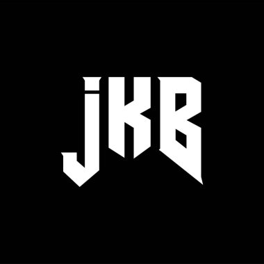 Teknoloji şirketi için JKB mektup logosu tasarımı. JKB logo tasarımı siyah ve beyaz renk kombinasyonu. JKB logosu, JKB vektörü, JKB tasarımı, JKB simgesi, JKB alfabesi. JKB tipografi logosu tasarımı.