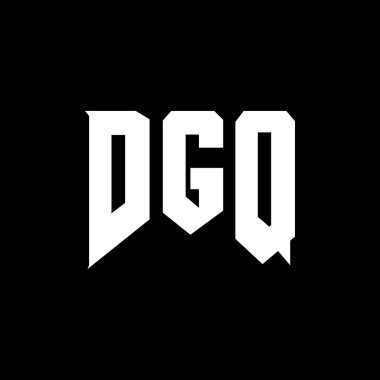 Teknoloji şirketi için DGQ mektup logosu tasarımı. DGQ logo tasarımı siyah ve beyaz renk kombinasyonu. DGQ logosu, DGQ vektörü, DGQ tasarımı, DGQ simgesi, DGQ alfabesi. DGQ tipografi logosu tasarımı.