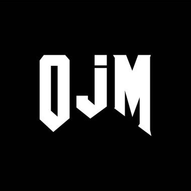 Teknoloji şirketi için OJM mektup logosu tasarımı. OJM logosu siyah ve beyaz renk kombinasyonu tasarladı. OJM logosu, OJM vektörü, OJM tasarımı, OJM simgesi, OJM alfabesi. OJM tipografi logosu tasarımı.