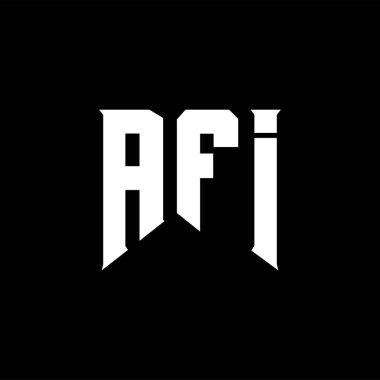Teknoloji şirketi için AFI mektup logosu tasarımı. AFI logosu siyah-beyaz renk kombinasyonu tasarladı. AFI logosu, AFI vektörü, AFI tasarımı, AFI simgesi, AFI alfabesi. AFI tipografi logosu tasarımı.