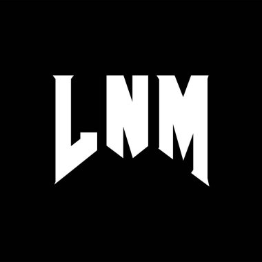 Teknoloji şirketi için LNM mektup logosu tasarımı. LNM logo tasarımı siyah ve beyaz renk kombinasyonu. LNM logosu, LNM vektörü, LNM tasarımı, LNM simgesi, LNM alfabesi. LNM tipografi logosu tasarımı.