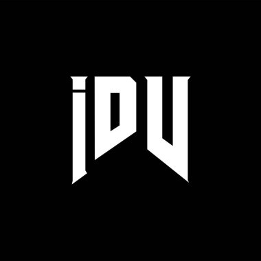 Teknoloji şirketi için IDV harf logosu tasarımı. IDV logosu siyah ve beyaz renk kombinasyonu tasarladı. IDV logosu, IDV vektörü, IDV tasarımı, IDV simgesi, IDV alfabesi. IDV tipografi logosu tasarımı.