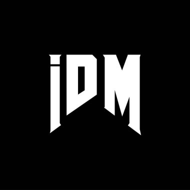 Teknoloji şirketi için IDM mektup logosu tasarımı. IDM logosu siyah ve beyaz renk kombinasyonu tasarladı. IDM logosu, IDM vektörü, IDM tasarımı, IDM simgesi, IDM alfabesi. IDM tipografi logosu tasarımı.